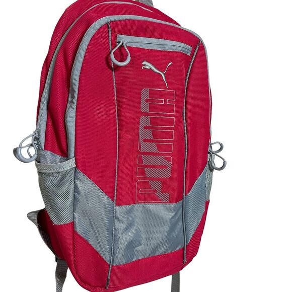 PUMA Deck Pink Light Grey Laptop Tablet Backpack With Multiple Compartments - Picture 2 of 9